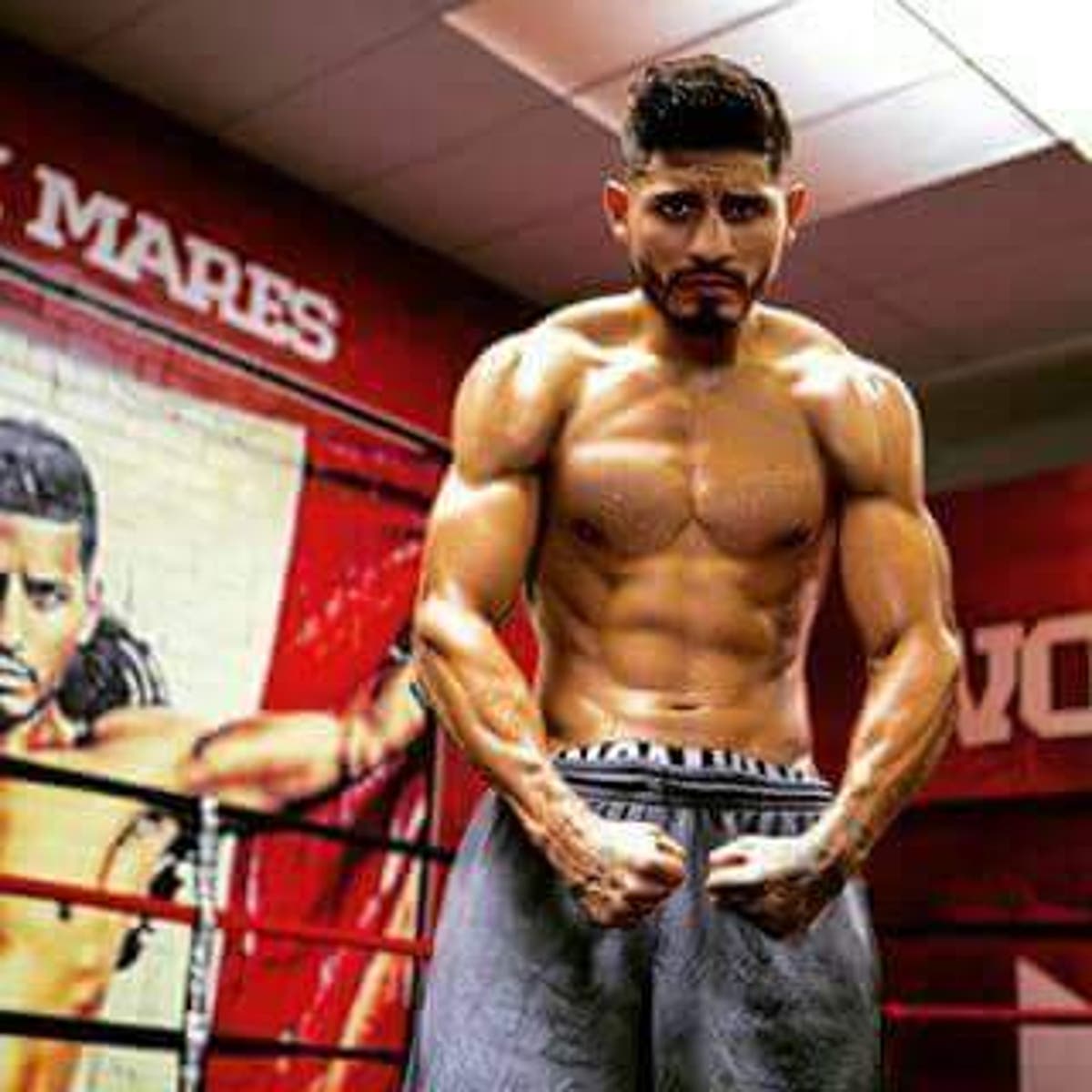 Coach Luis Garcia helps get Abner Mares ready for battle