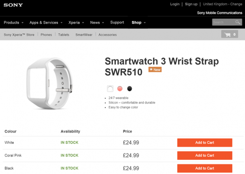 smartwatch 3 wrist strap swr510