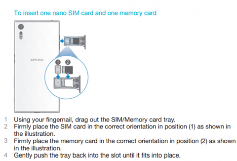 Xperia Xz Dual Manual Confirms Hybrid Sim Tray Xperia Blog
