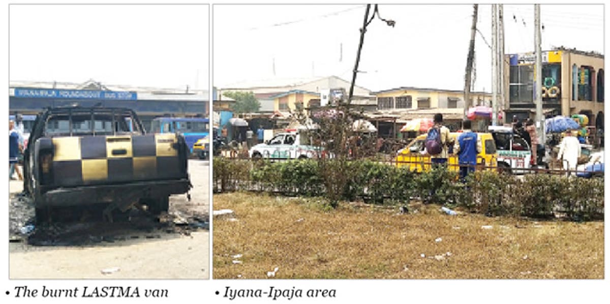 Image result for Okada ban: Schoolgirl shot, LASTMA, police vehicles destroyed.