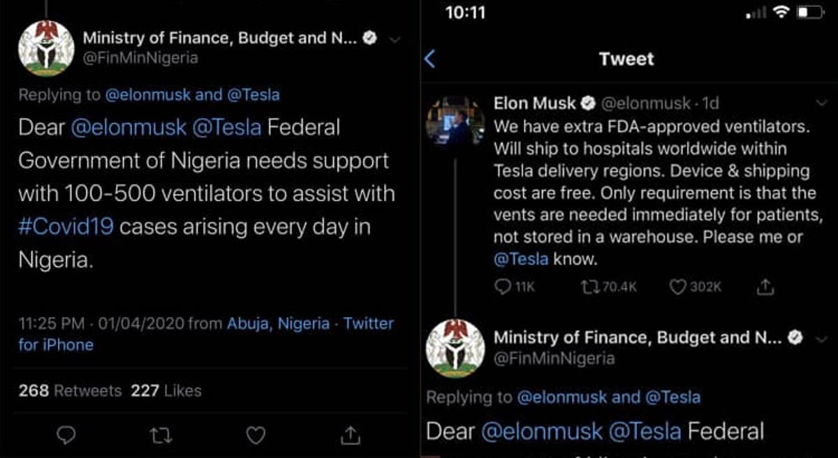 COVID-19: FG regrets begging US billionaire for ventilators ...