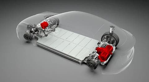 Tesla battery powered sales car