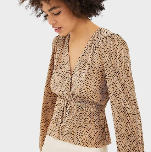 blusa lunares stradivarius