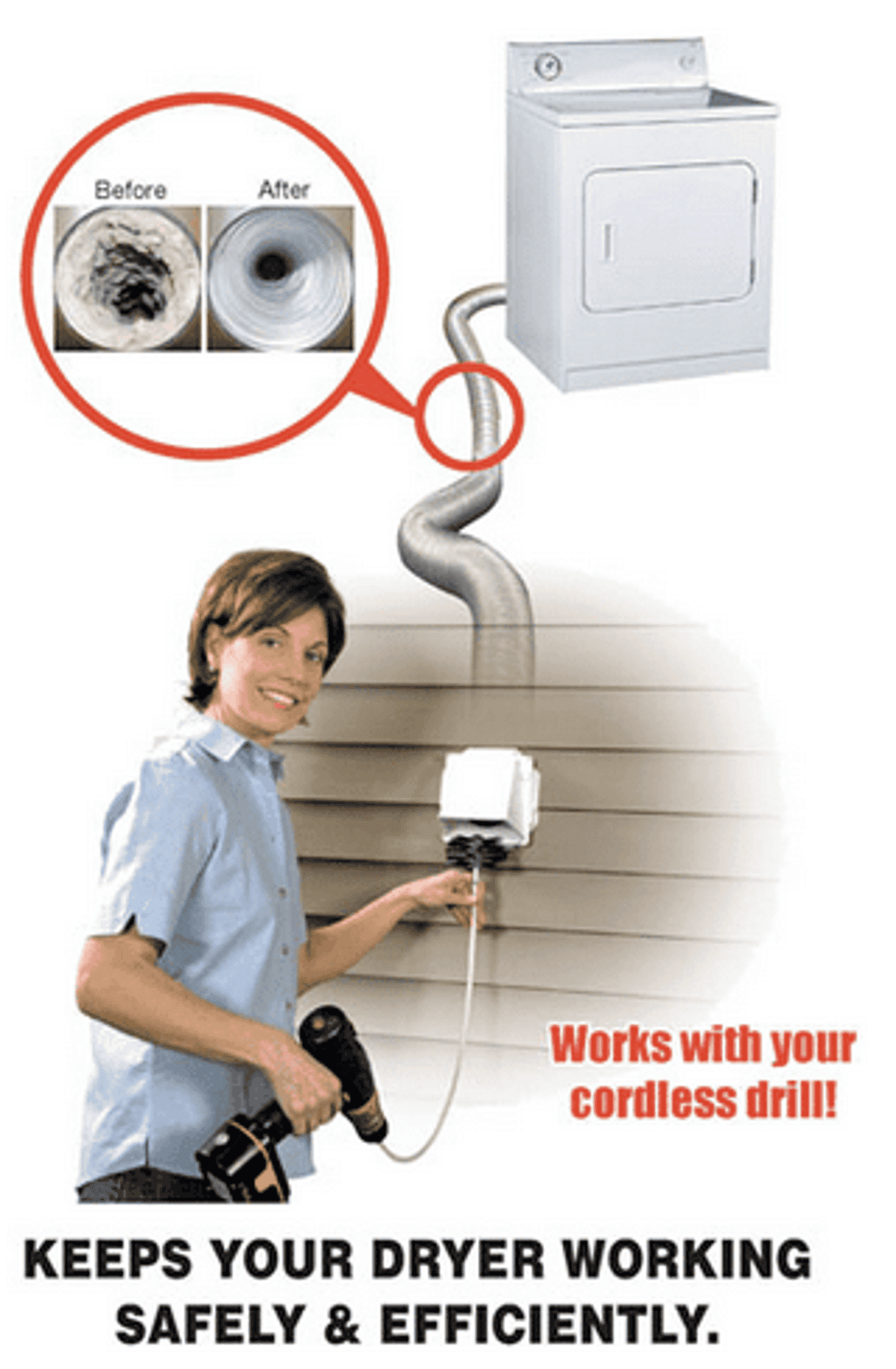 Linteater dryer vent sales lint removal kit
