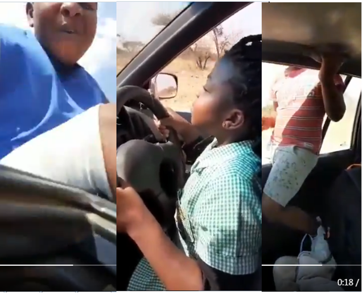Video Dad In Trouble For Teaching Minor To Drive While Others Sat On Top