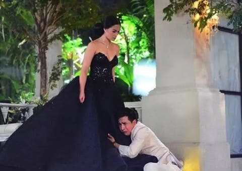 maja salvador black wedding gown