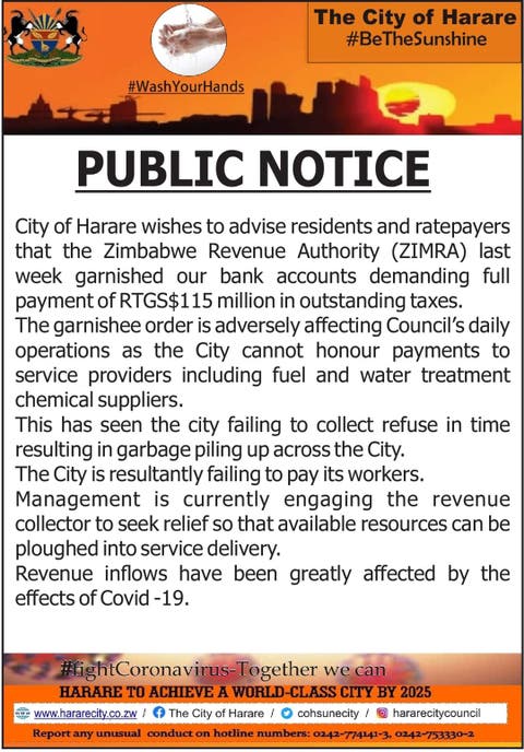 City Of Harare Garnished