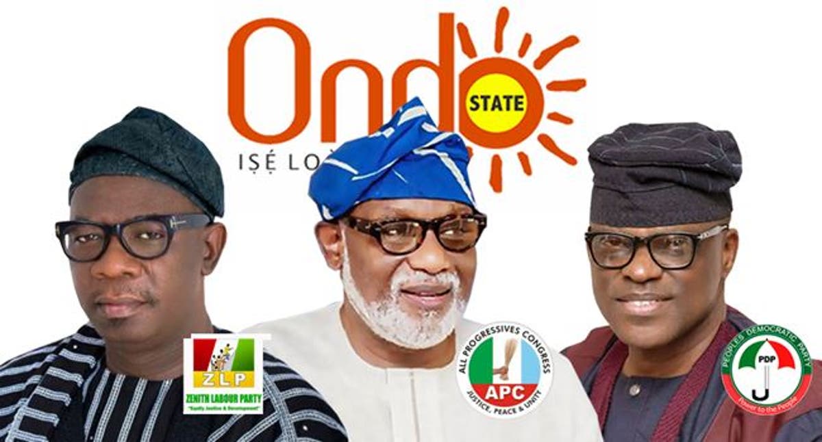 Gov Akeredolu APC and JegedePDP 2 Ondo 2020: Akeredolu floors, Agboola, Jegede in Ondo mock election - Vanguard News