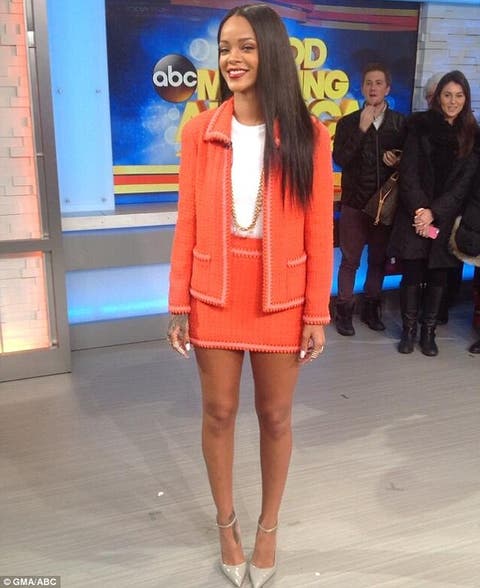 Rihanna Attempts Cover Up In Colourful Suit For Gma Appearance And Still Looks Glamorous Information Nigeria