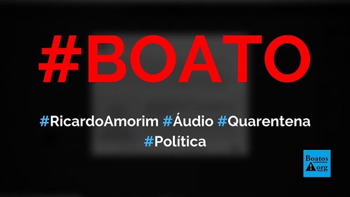 Ricardo Amorim Grava Audio Pedindo O Fim Da Quarentena E Apoiando Bolsonaro Boato