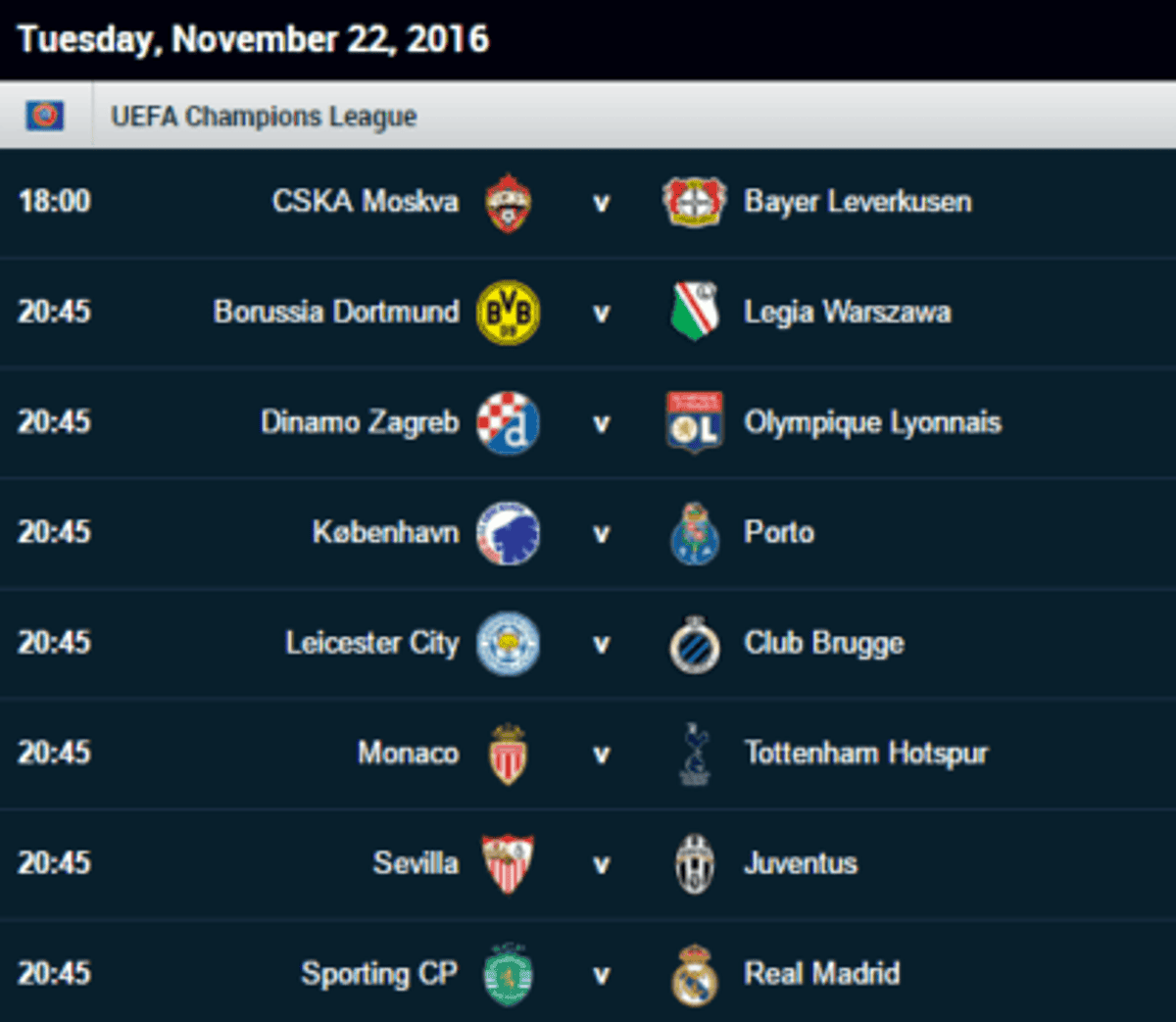 Uefa champions league tuesday fixtures The Best Uefa Champions League Fixtures Today - Tronton Viral