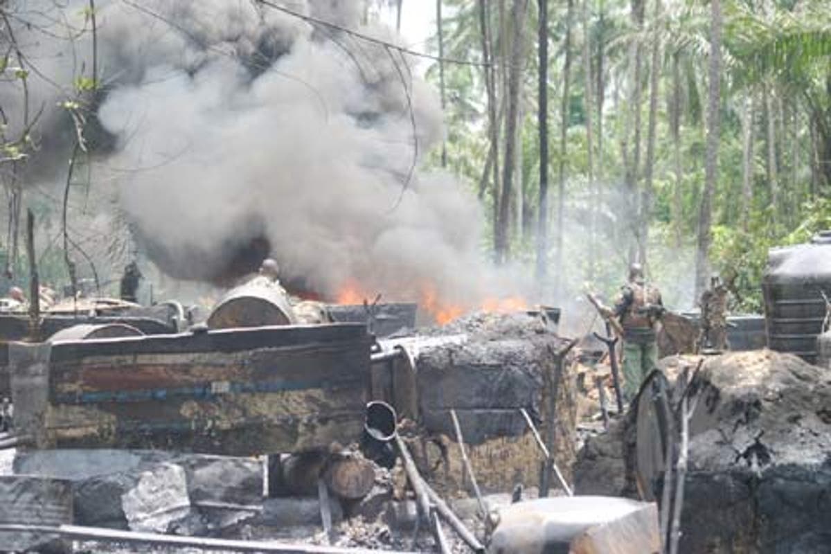 Military dismantles illegal refineries in Rivers, Delta – DHQ -