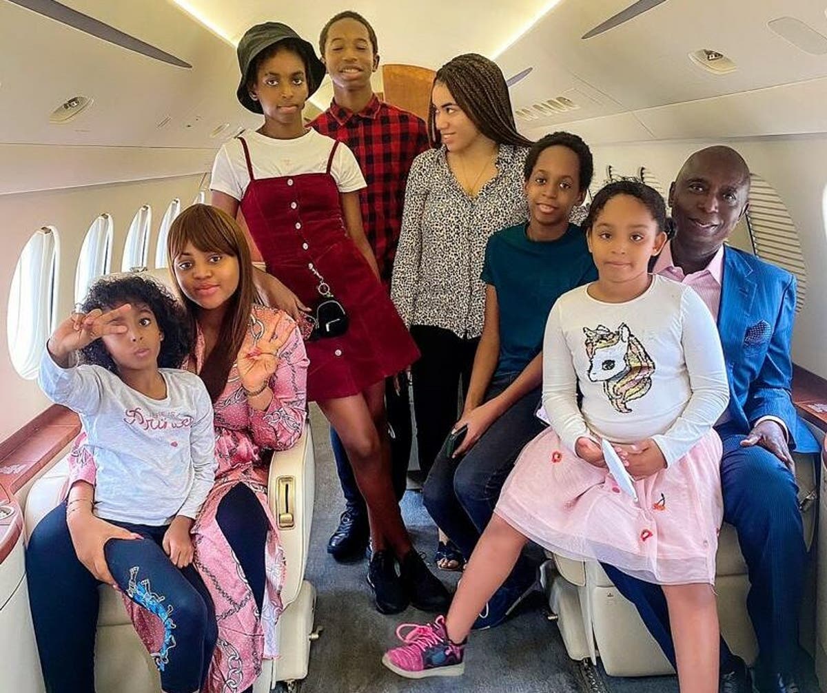 Ned Nwoko shares photo with family in newly acquired private jet