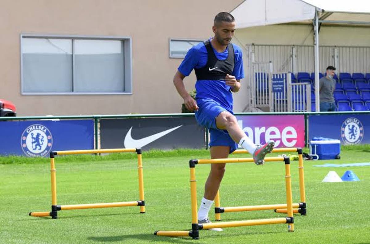 New Signing Ziyech Joins Chelsea Teammates For Training