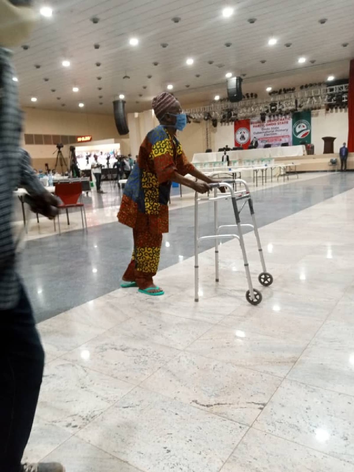 Photo 75 Yr Old Alhaji Ojomo Arrives Venue Of Ondo Pdp Primary