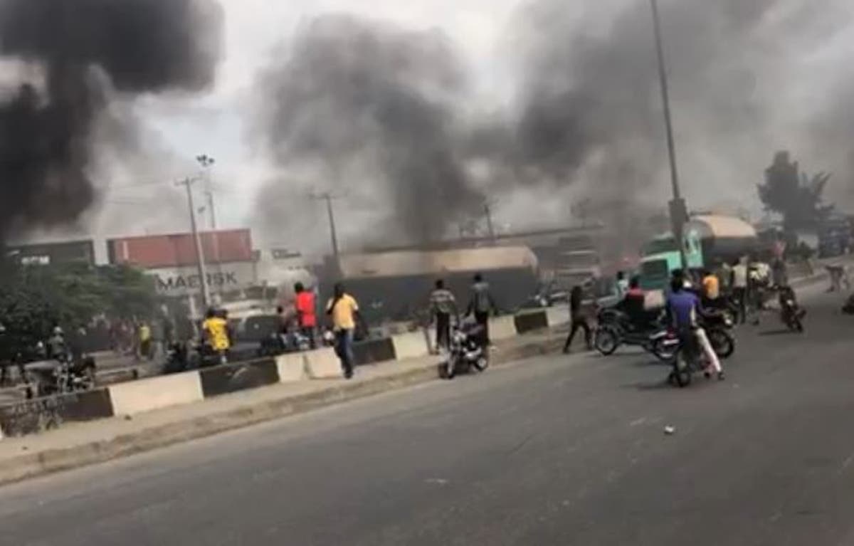 Riot At Apple Junction Festack As Okada Riders Go After Task Force For Seizing Their Motorcycles