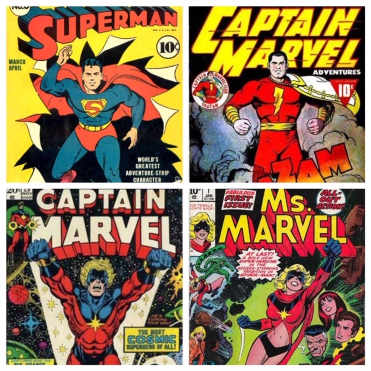 Superman V Shazam V Captain Marvel V Ms Marvel Inspiration Or Ripoff Lrm