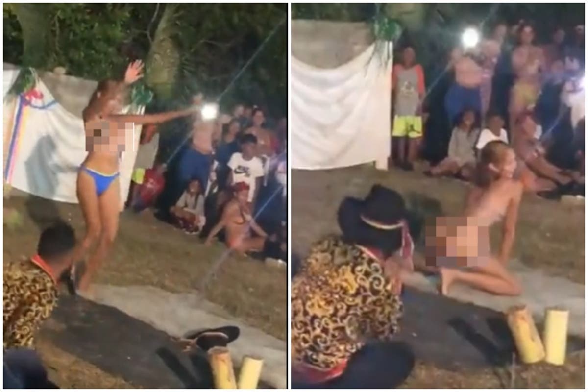 DEBE VERLO! El “culale”: difunden imágenes de escandaloso “concurso” en  Barlovento en el que bailarinas nudistas actuaron frente a niños (+Videos)