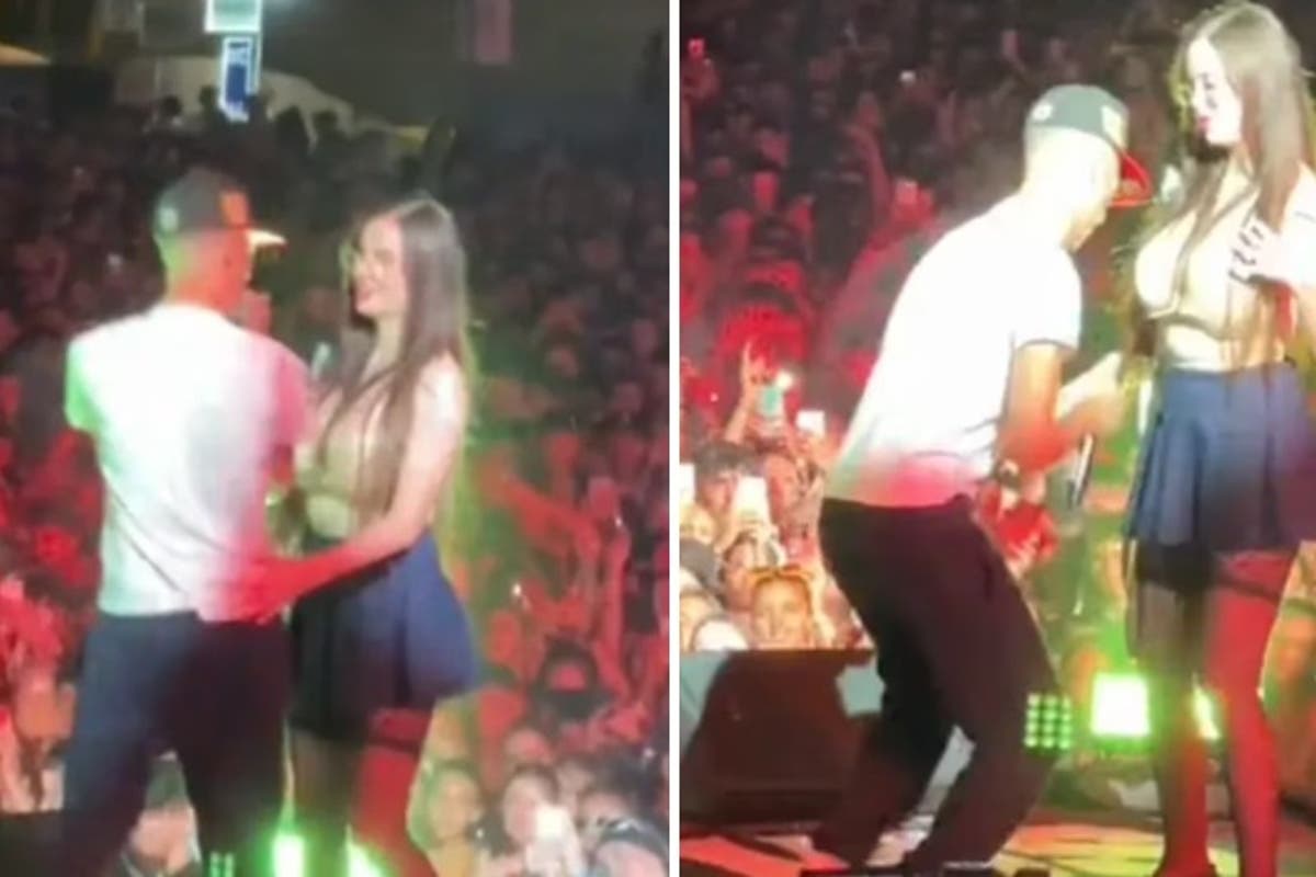 Escándalo en España: Rapero simuló con una influencer una escena de sexo  oral en pleno concierto (+Video)