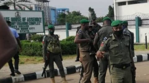 Tension in Edo as policemen take over Assembly complex