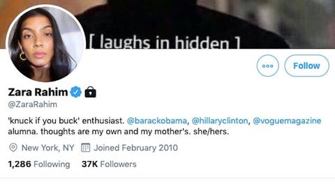 Zara Rahim, a former top campaign staffer to both Hillary Clinton and former President Barack Obama, is facing fierce backlash for a tweet wishing death to President Trump, who revealed just hours earlier that he and first lady Melania Trump had tested positive for the coronavirus. (Screengrab via Twitter/@ZaraRahim)