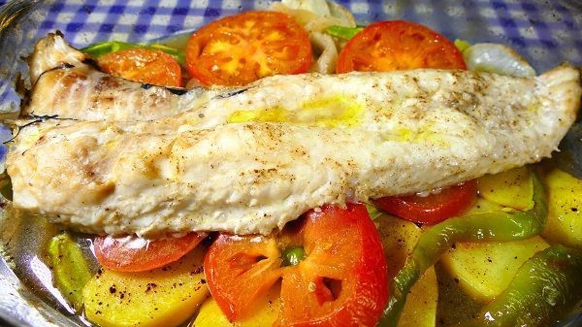 calorias del cut up de merluza al horno