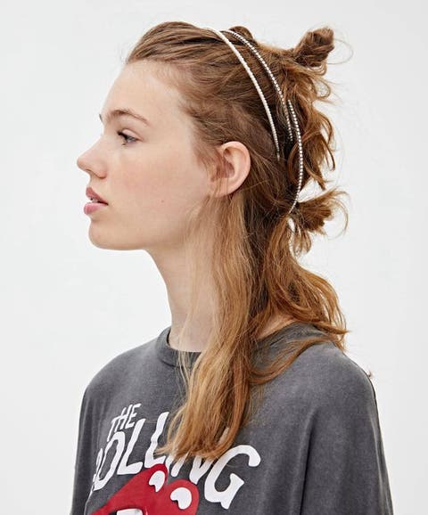 camiseta basica blanca pull and bear