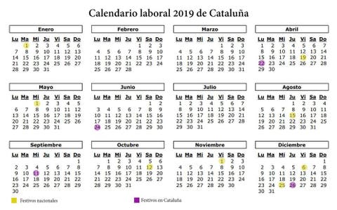 Calendario Laboral Para 2019 Actualidad El Pais