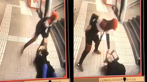 Vídeo: La brutal paliza en el Metro de Barcelona a una mujer Vídeo: La brutal paliza en el Metro de Barcelona a una mujer