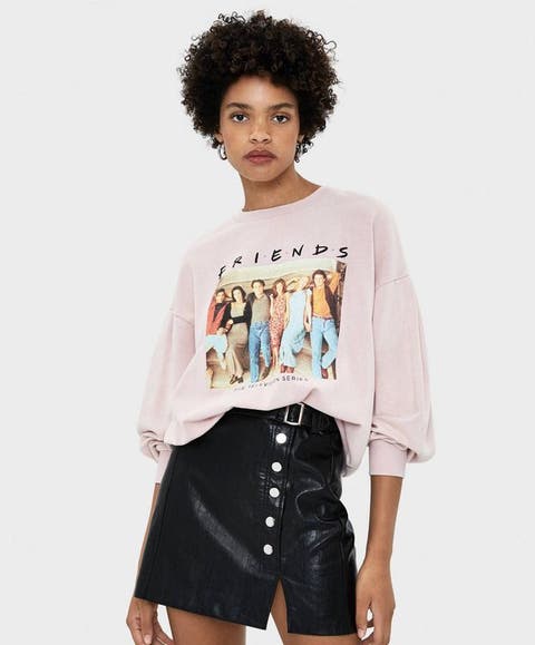 bershka sudadera rosa