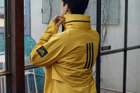 adidas myshelter rain jacket yellow