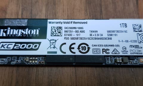 SSD M.2 2280 NVMe 2000 Gb Kingston KC2000 SKC2000M8//2000G