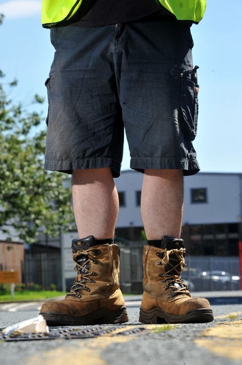 work boots with shorts