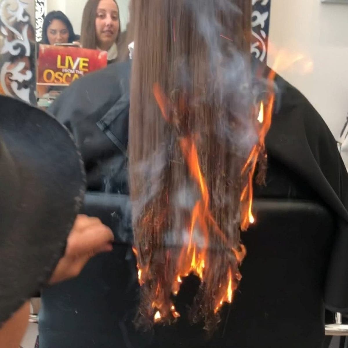 Dramatic Footage Shows The Moment A Stylist Set His Client's Locks On FIRE - To Banish Split Ends - Real-Fix Dramatic Footage Shows The Moment A Stylist Set His Client's Locks On FIRE - To Banish Split Ends - Real-Fix