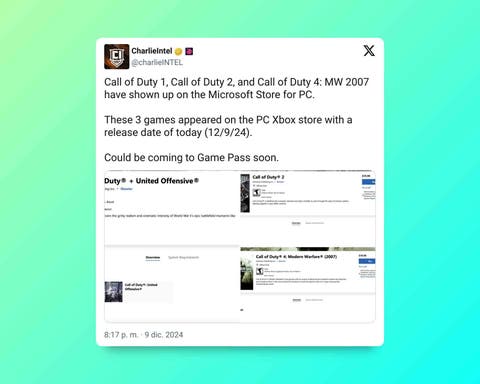 Preparen la munición, que se vienen los mejores juegos de la saga. Varios clásicos de Call of Duty reaparecen en la tienda de Microsoft y suenan para llegar a Game Pass