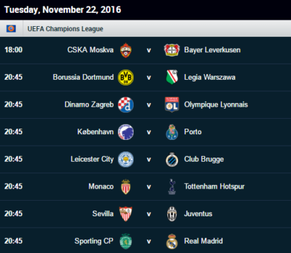 The Best Uefa Champions League Fixtures Today - Tronton Viral